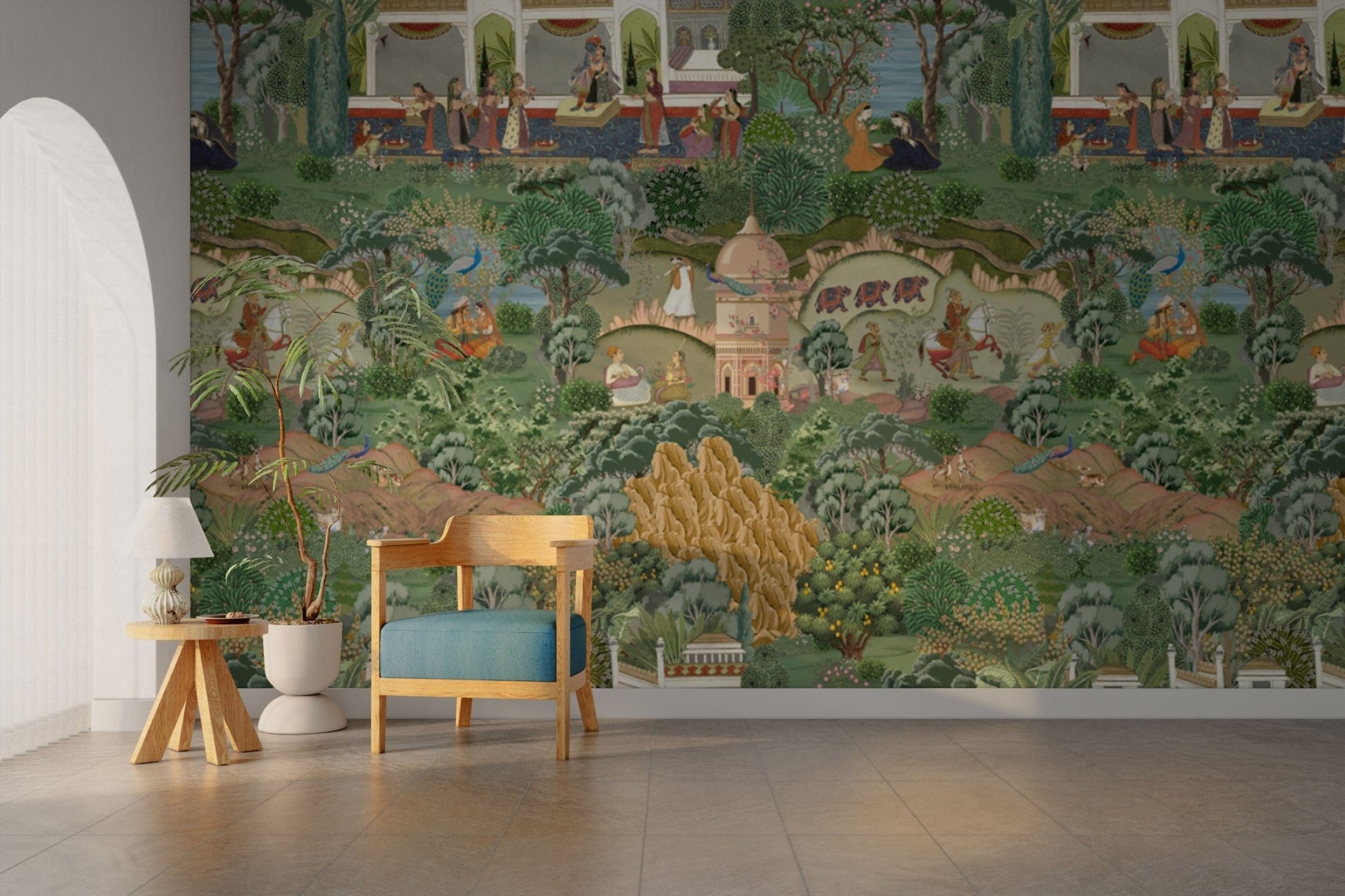 Palace and baraat themed wall design

