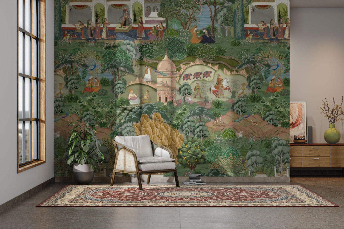 Regal baraat with musicians and dancers

