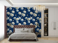 An artistic elegant floral mural for home decor.

