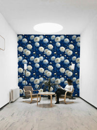 A refined botanical wallpaper mural for a feature wall.

