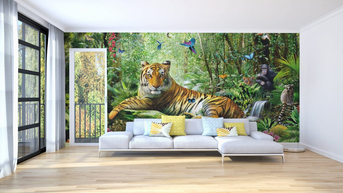 Jungle Wallpaper Mural with Royal Tiger
A524
