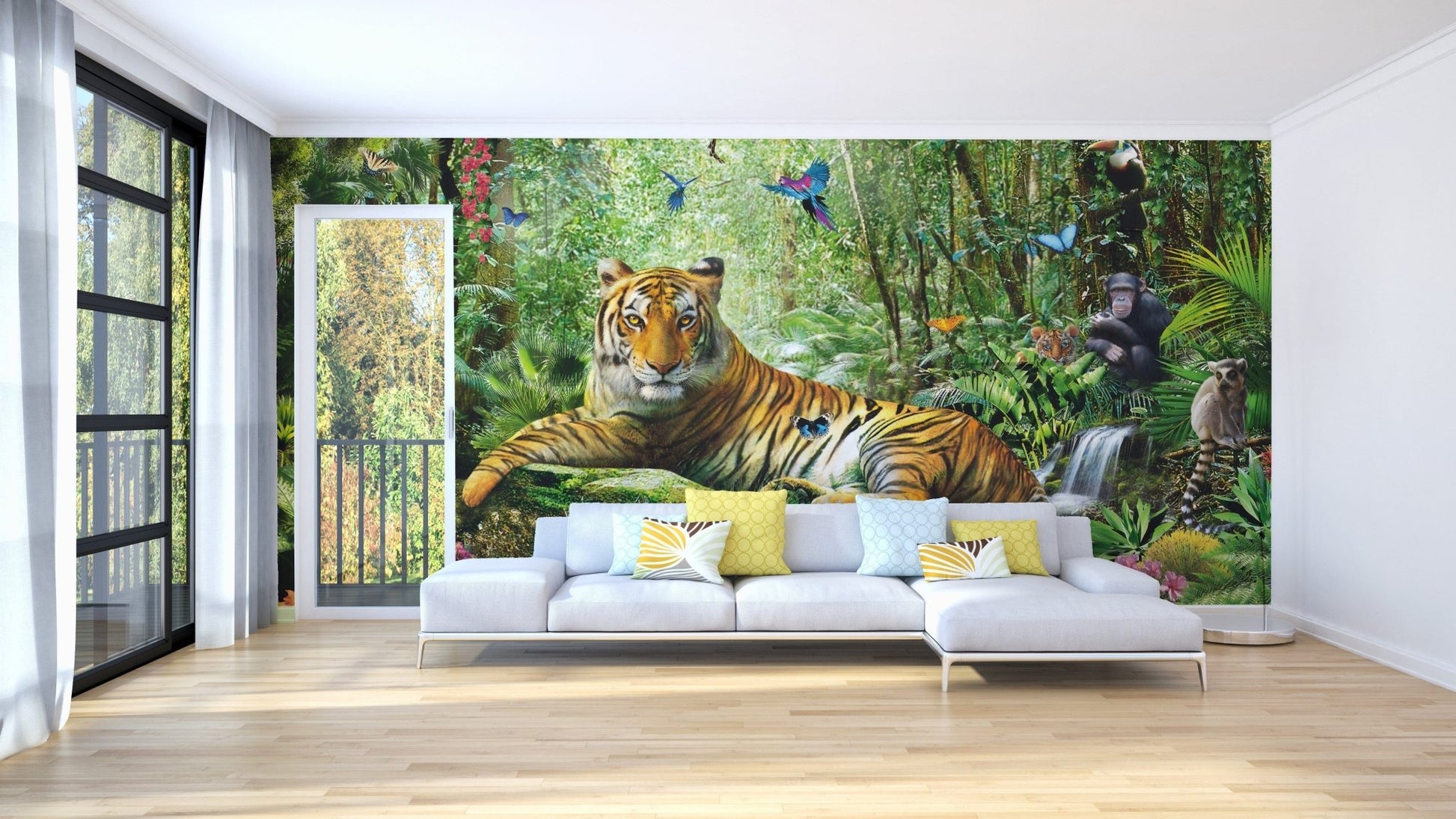 Jungle Wallpaper Mural with Royal Tiger
A524