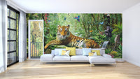 Jungle Wallpaper Mural with Royal Tiger
A524