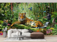 Royal Tiger Jungle Wallpaper Mural
 A524