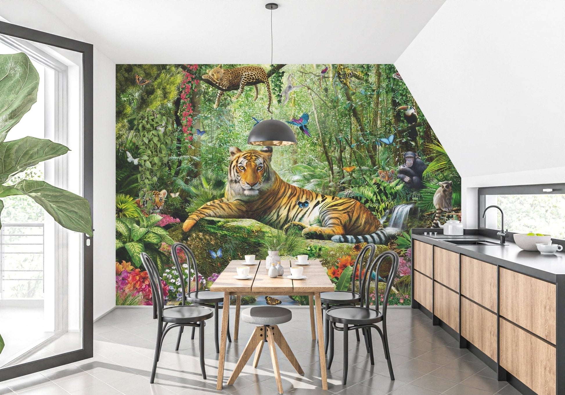 Royal Tiger View Of Jungle Wallpaper Murals - Giffywalls A524