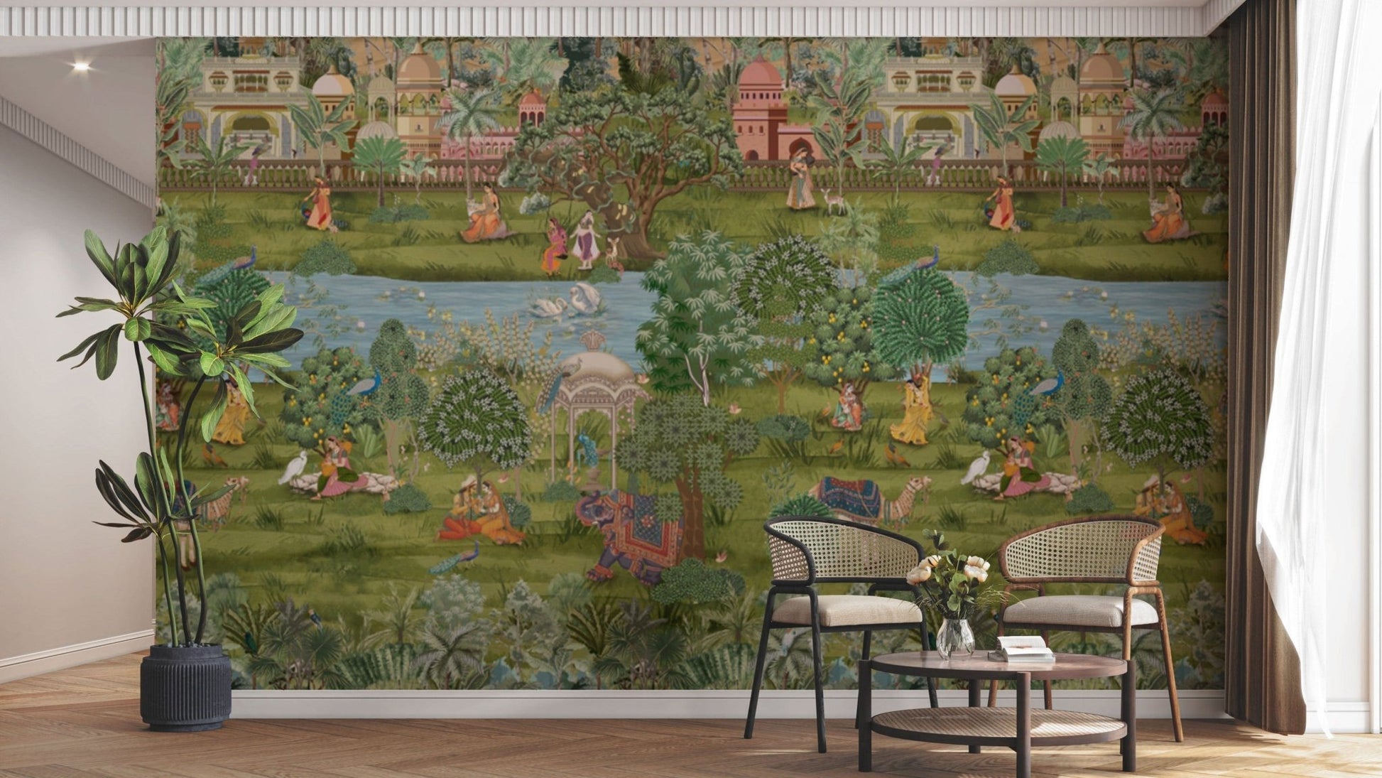 Royal courtyard inspired wall mural D317

