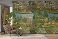 Vintage royal courtyard wall mural D317

