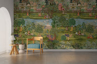 Majestic courtyard themed wall design D317

