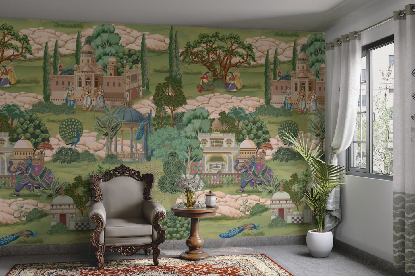 Royal courtyard art wallpaper print D316-1

