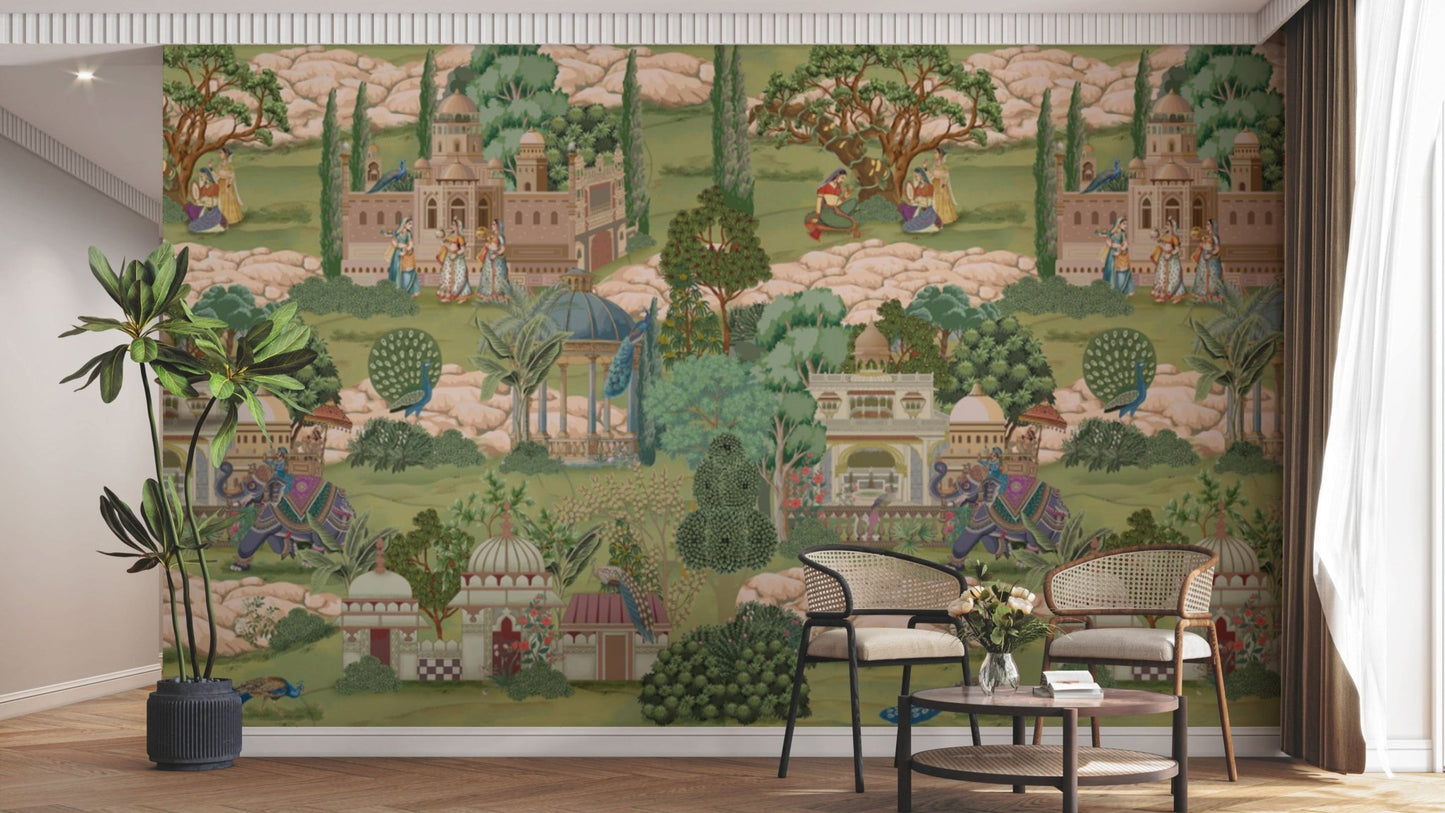 Royal courtyard tales wall mural D316-1

