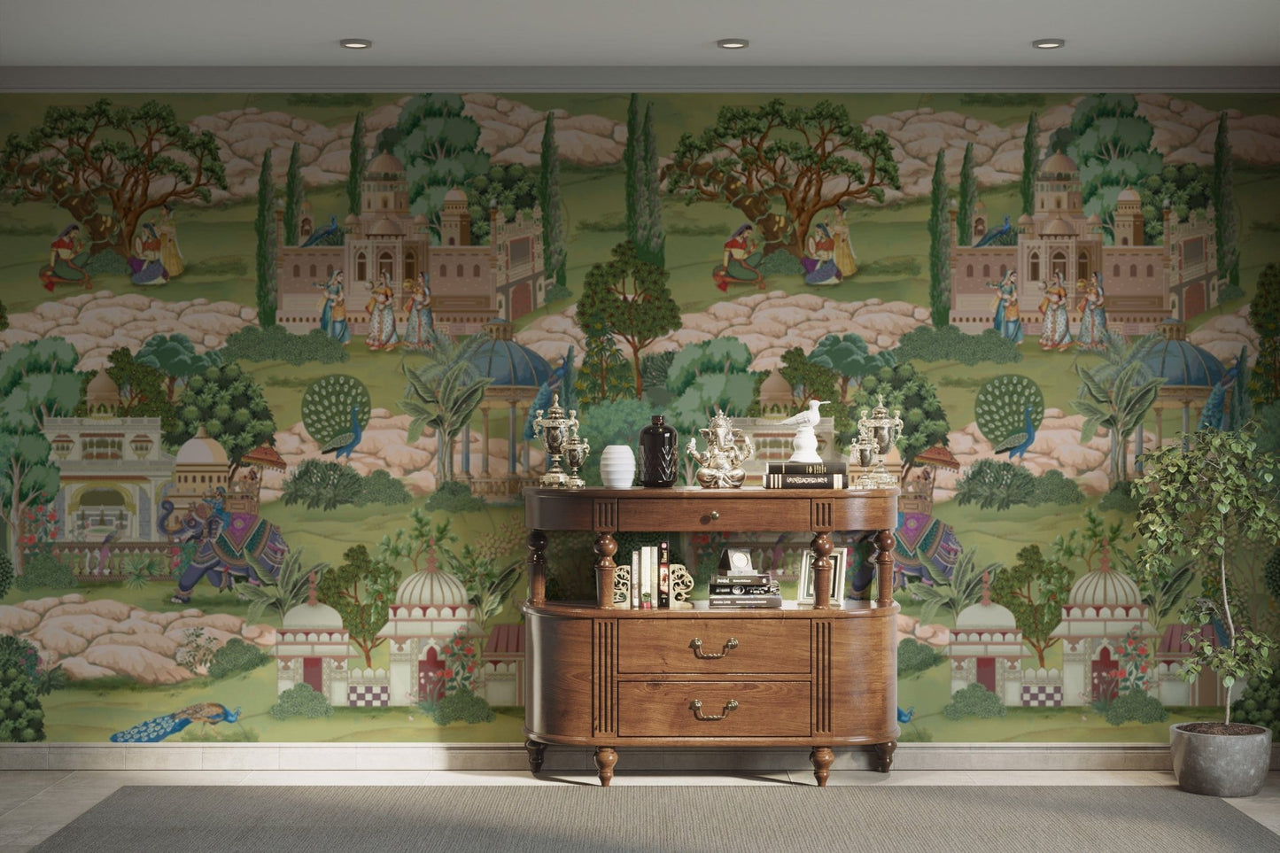 Heritage courtyard scene wallpaper D316-1

