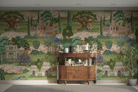 Heritage courtyard scene wallpaper D316-1

