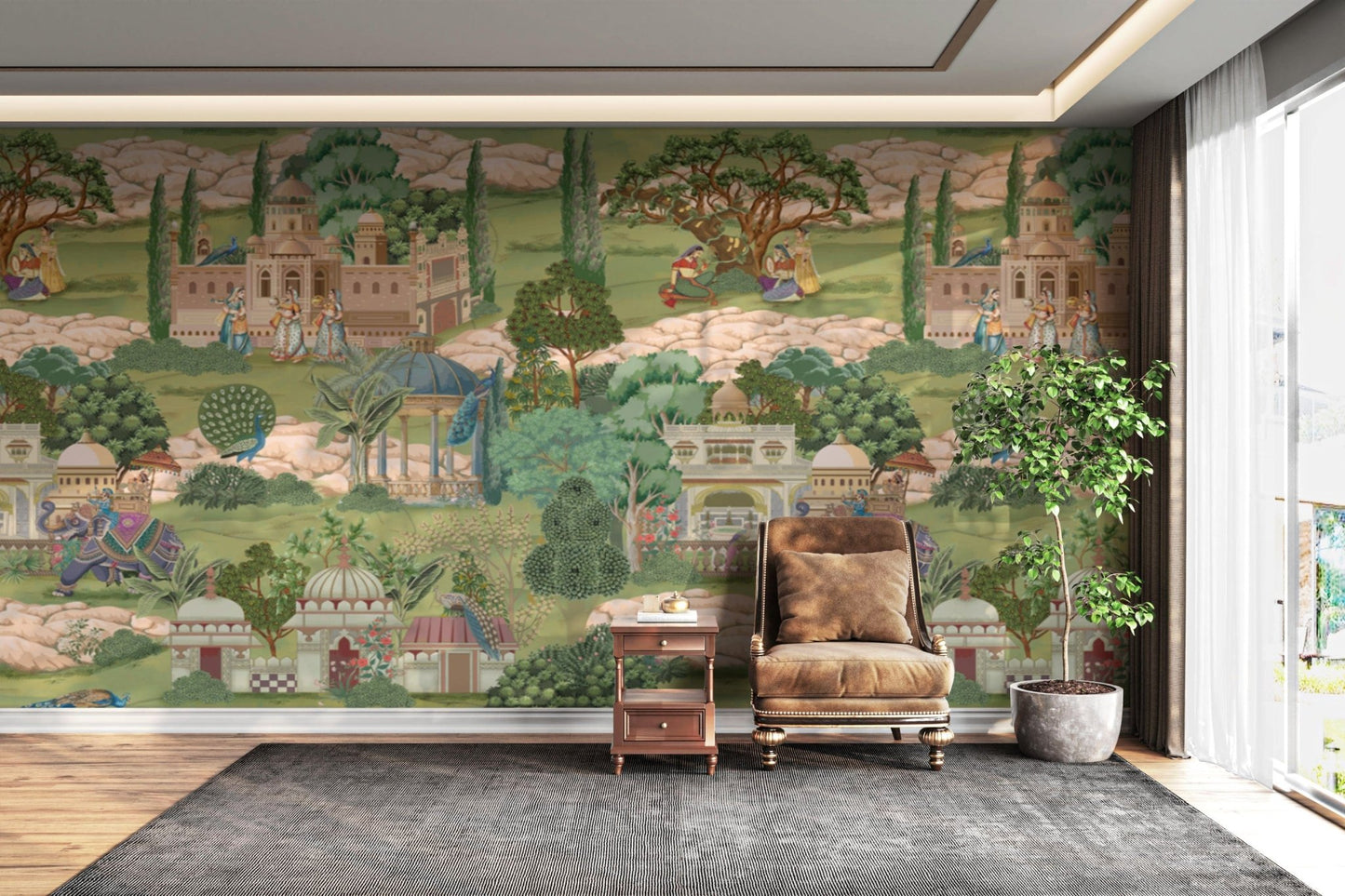 Historic courtyard tales wall design D316-1

