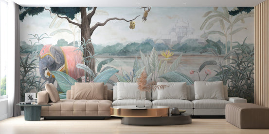 Royal Elephant Wallpaper Mural for Wall A300