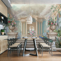 Elegant Peacock Wallpaper with Florals
