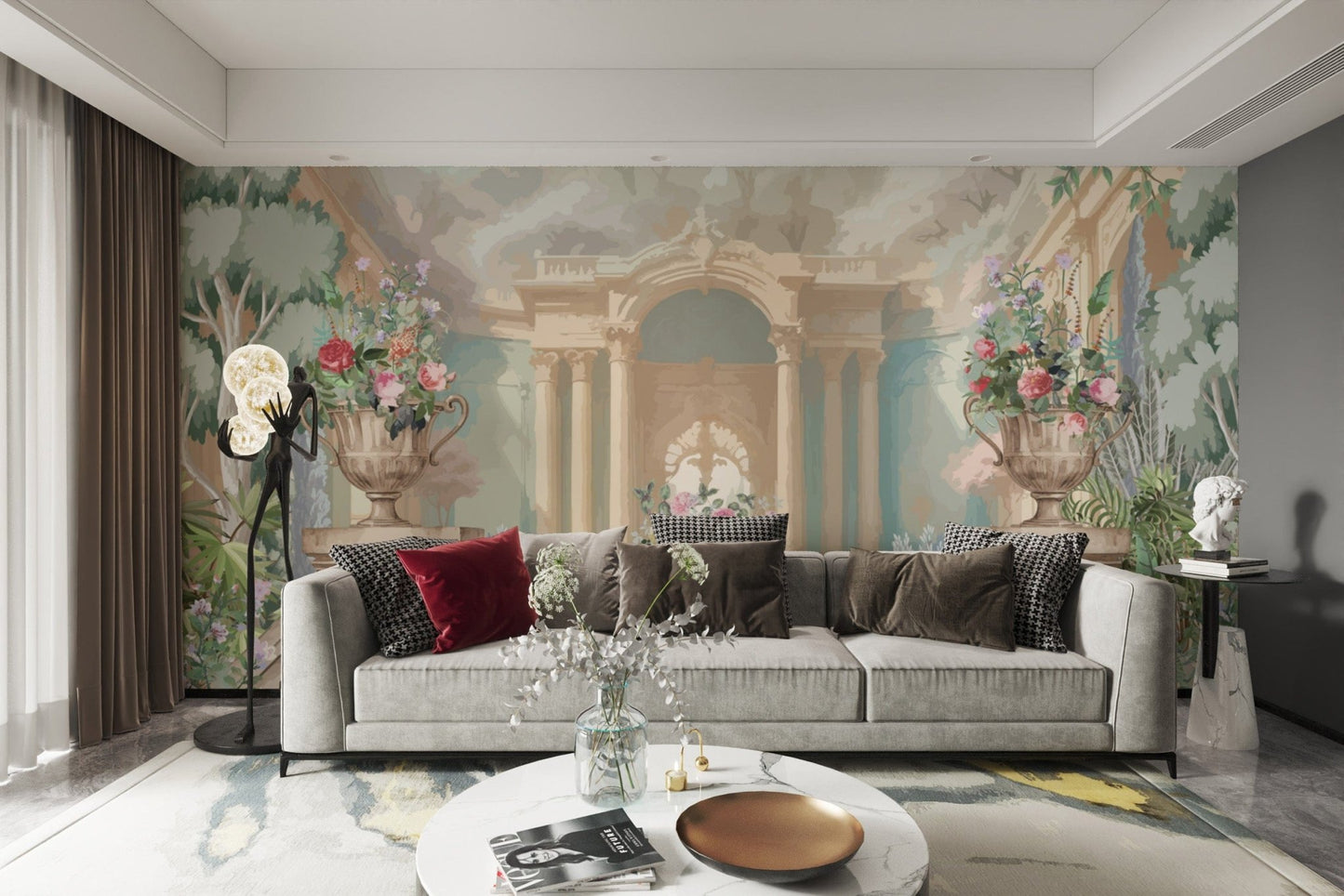 Royal Garden Archway with Peacock Design
