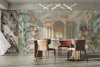 Classic Archway and Peacock Wallpaper
