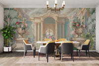 Grand Garden Steps with Peacock Art
