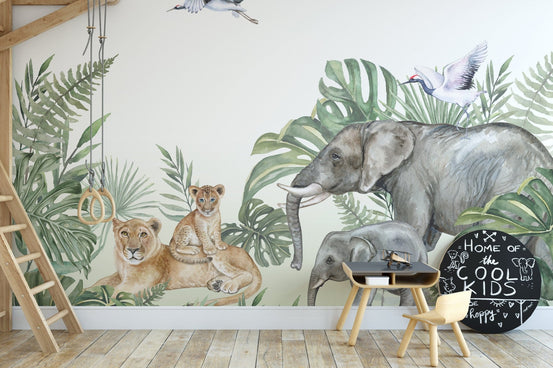 Royal Jungle Safari Wallpaper for Living Room Decor A615