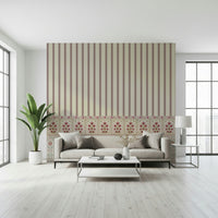 Royal Stripe Blooms Wall Mural