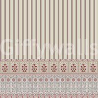 Royal Stripe Blooms Wall Mural