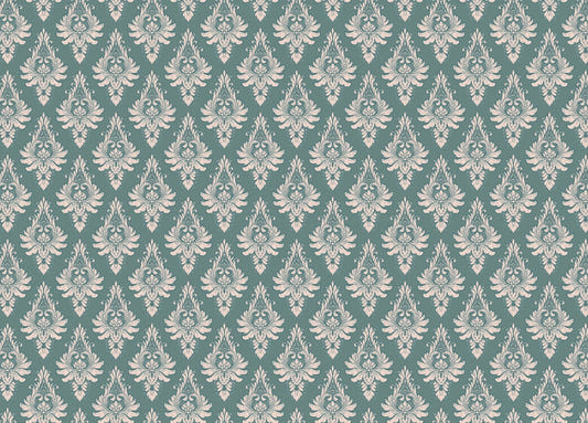 Green Damask Wallpaper for Elegant Walls