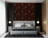 A calming modern pattern wallpaper mural that defines a space., GD5936