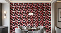 Illustrated fruit slices bring rhythm to Ruby Harvest Retro Wallpaper