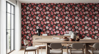 Ruby red produce creates a playful look in Retro summer fruits Wallpaper