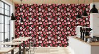 A dark backdrop adds contrast to summer fruits Wallpaper with vintage detail