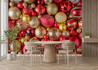 Rich red gradient wallpaper for feature walls

