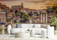 Classic Italian history wall mural for a quiet home library or study.