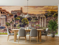 Ancient architecture wallpaper for a professional office feature wall.