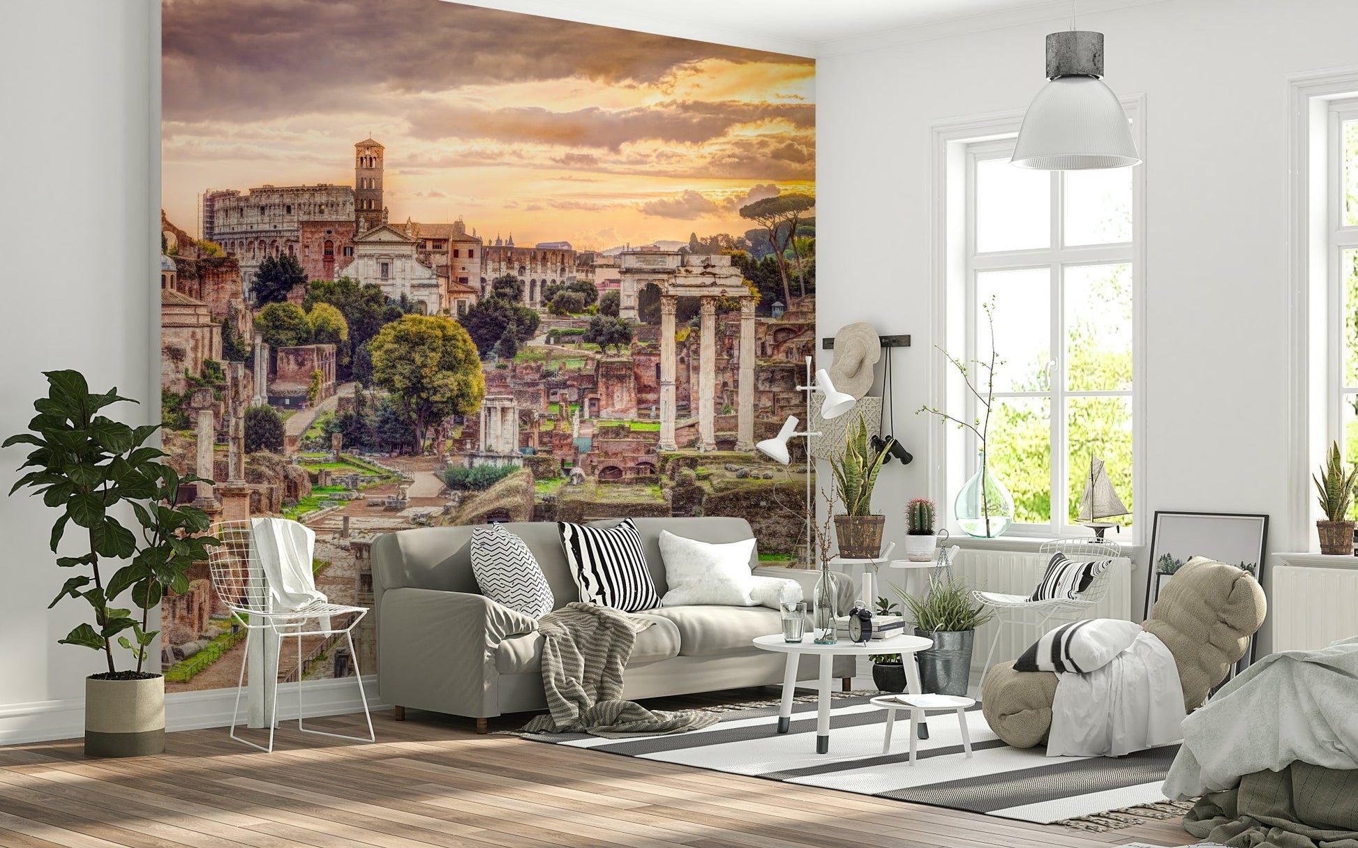 High-quality Roman Forum wall mural for a serene guest suite.