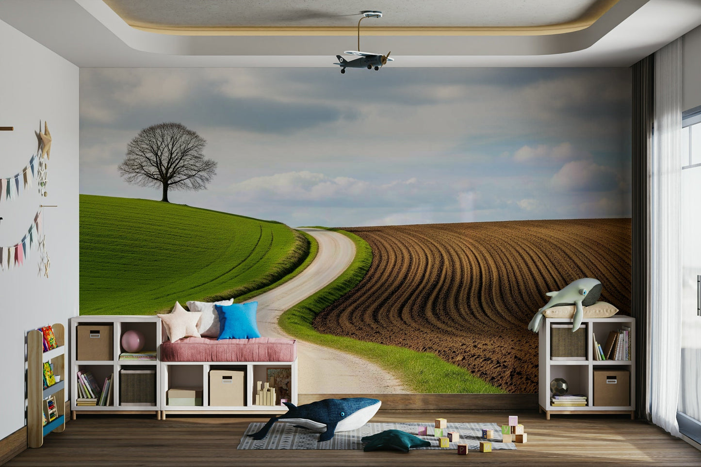 A classic rural scene wallpaper for walls.

