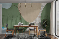 Muted earthy tribal pattern wallpaper D268
