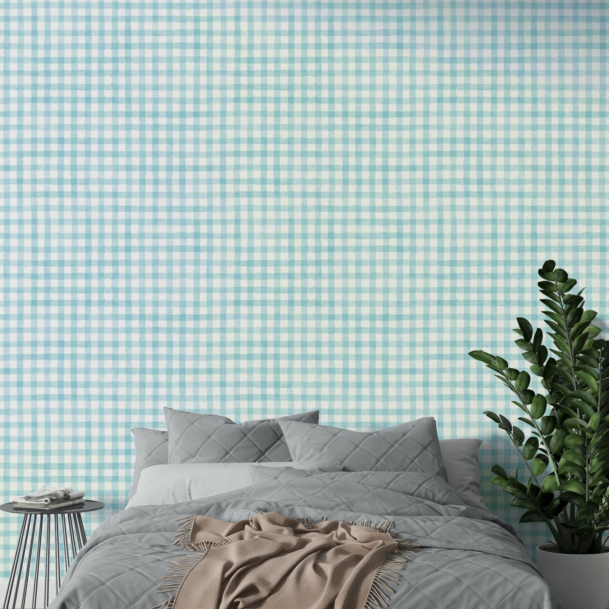 Wallpaper for farmhouse rooms with gentle color
