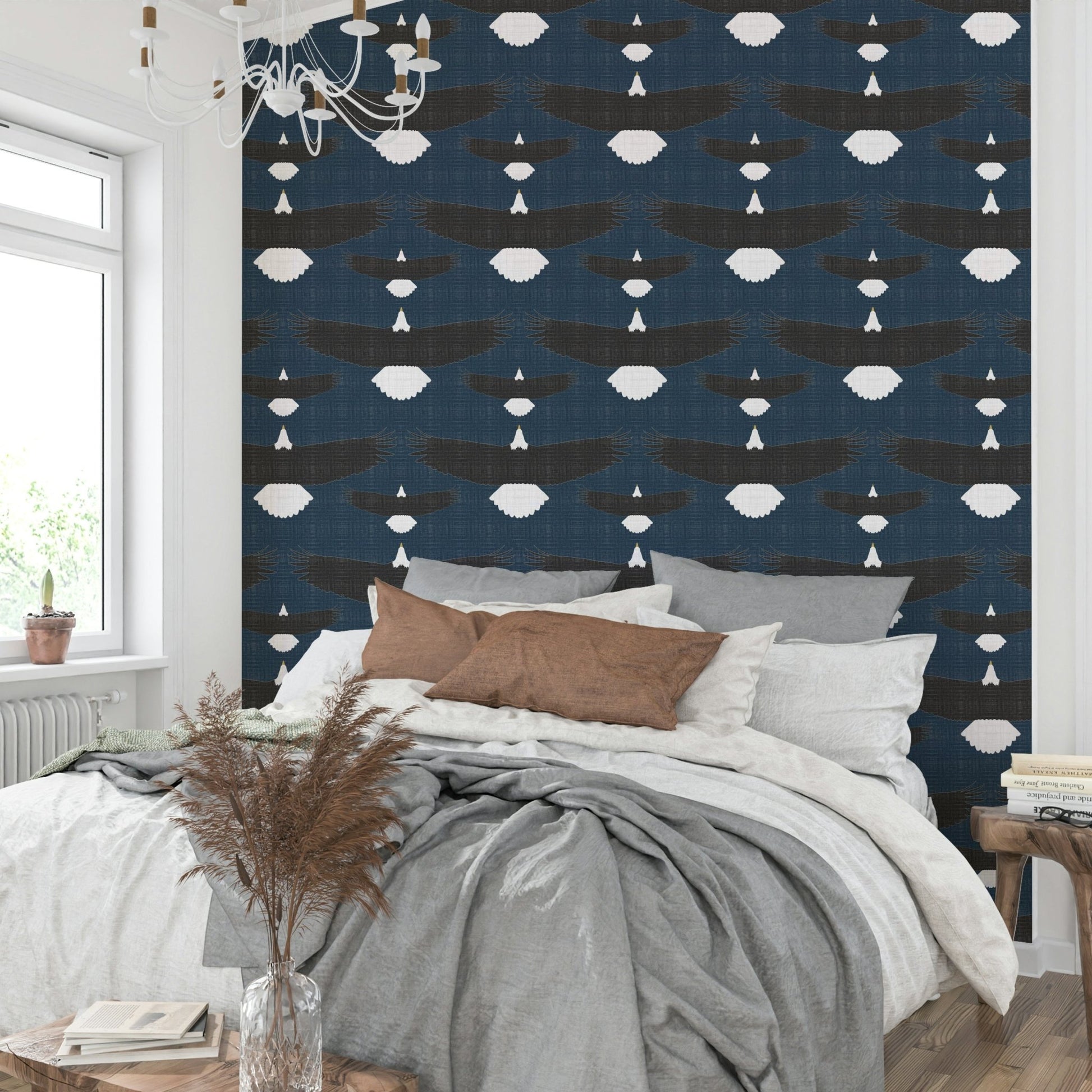 Flying eagle wallpaper mural

