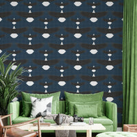 Textured deep blue wall mural
