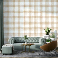 Neutral gingham wallpaper for kitchens or living areas, GD2407
