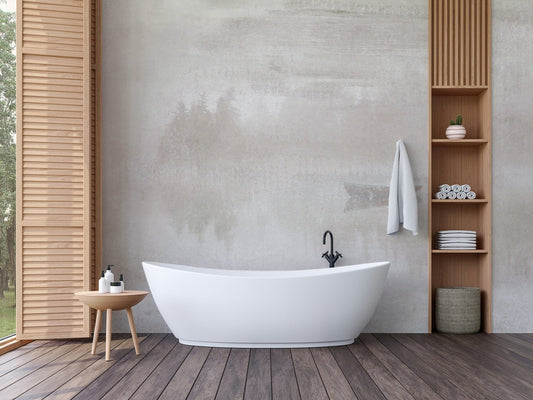 Warm rustic beige mural for a natural, inviting ambiance. B663
