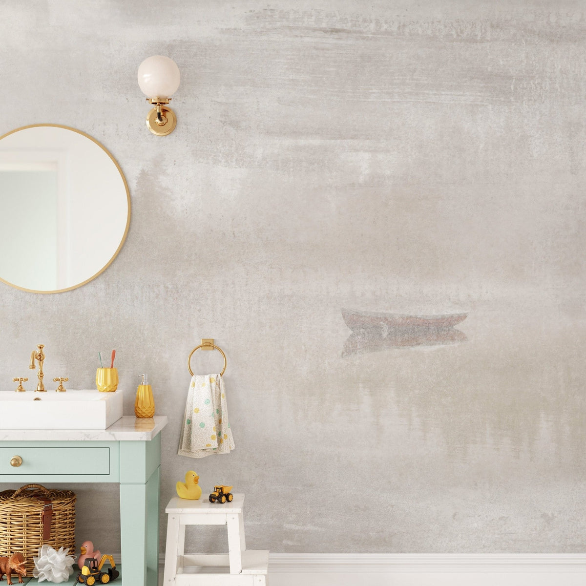 Rustic Beige Peel and Stick Wallpaper Mural