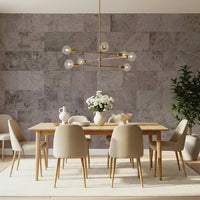 Minimalist decor with Rustic Block wall mural.