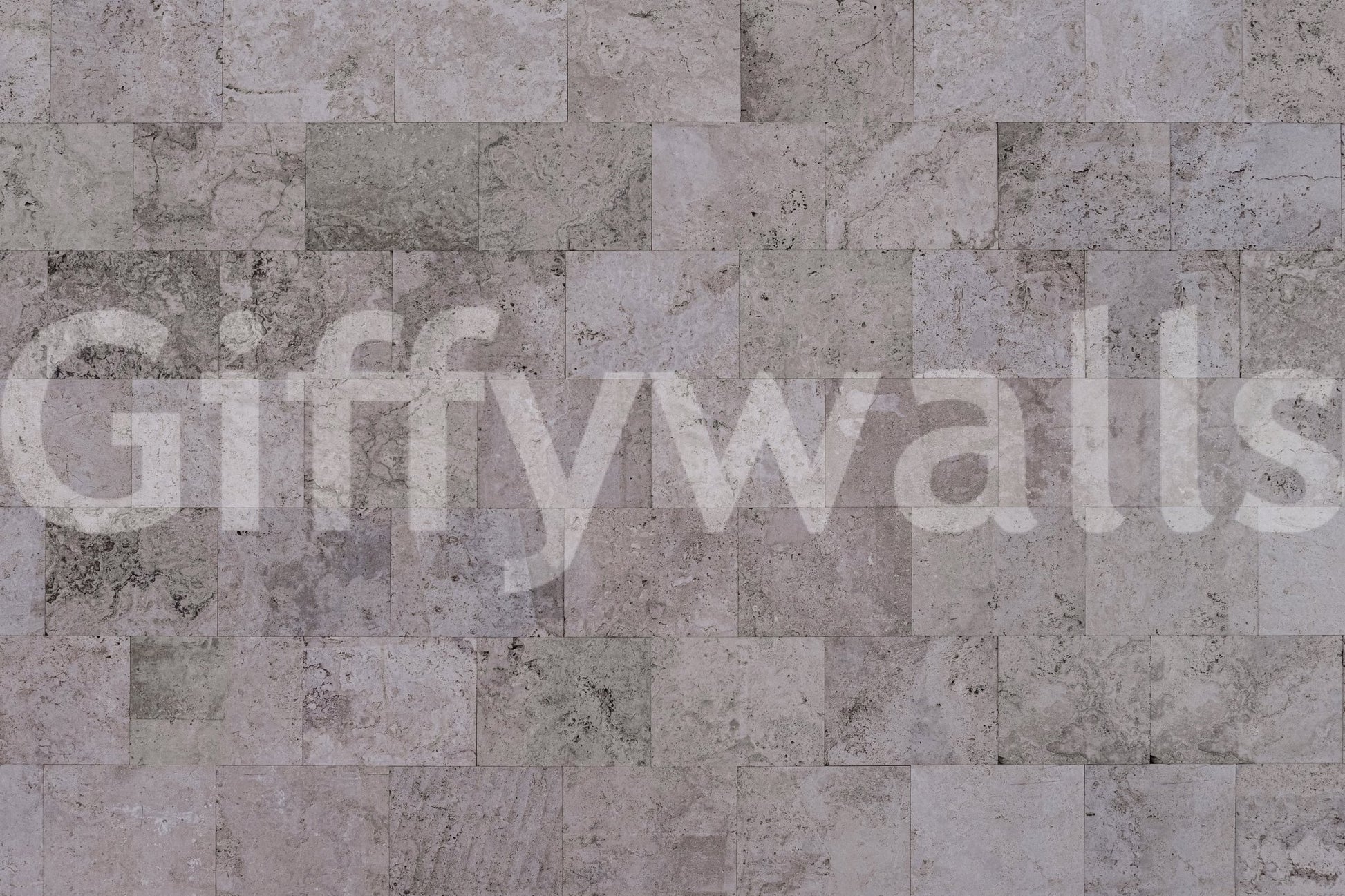 Faux-stone Rustic Block wallpaper on an entryway wall.
