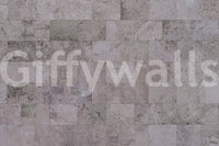 Faux-stone Rustic Block wallpaper on an entryway wall.