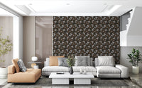 Hand-painted blooms bring texture to Rustic Bloom Wallpaper in a neat repeat, GD8806