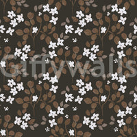 Subtle spacing keeps oil painted flowers Wallpaper light despite the darker ground, GD8806