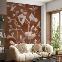 Durable wallpaper for walls with natural motifs


