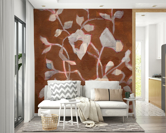 Earthy botanical wallpaper for walls

