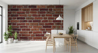 Weathered wall effect created by Rustic Brick Texture Wall Mural